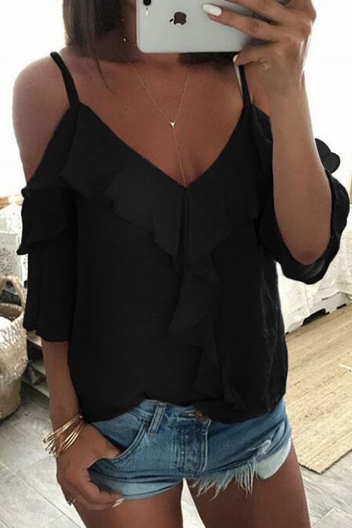 Chiffon Ruffled Top Shirt