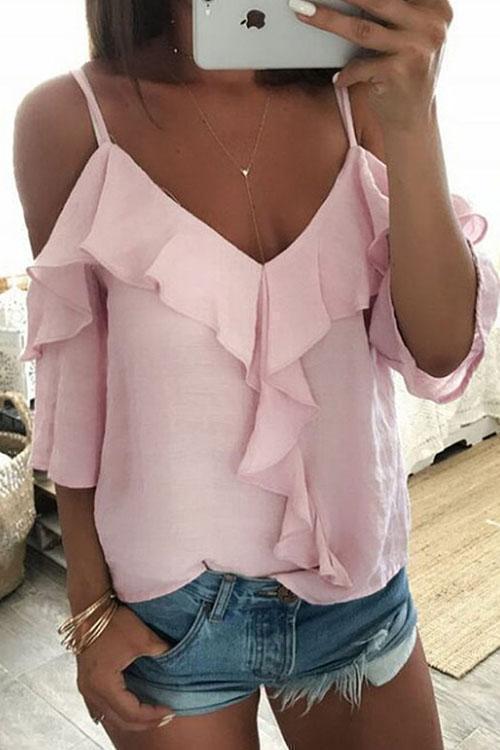 Chiffon Ruffled Top Shirt