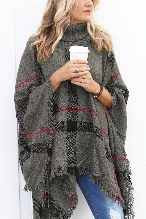 Burberry Print Cloak Poncho Sweater