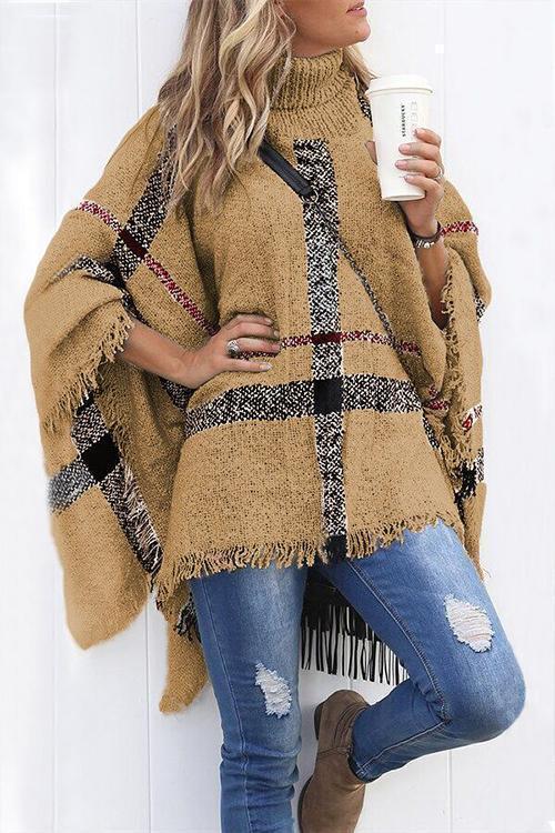 Burberry Print Cloak Poncho Sweater