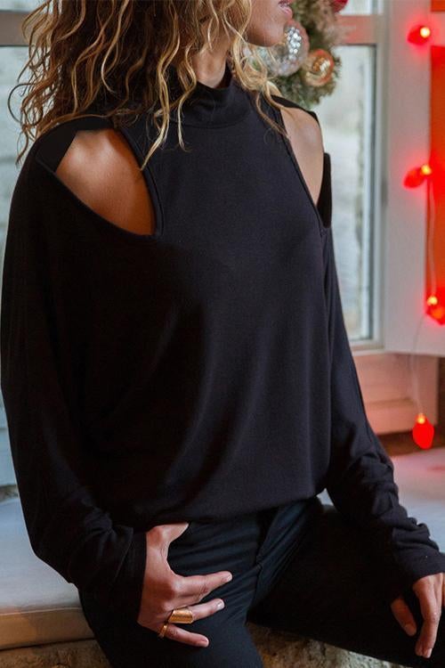 Casual Hollowed-out Top