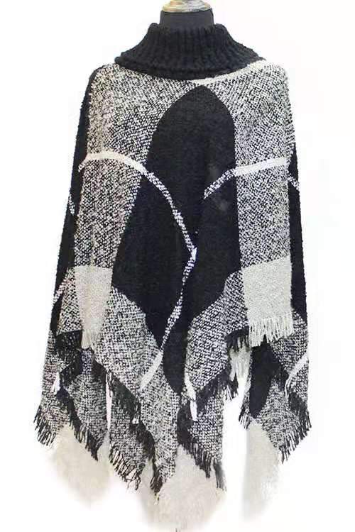 Burberry Print Cloak Poncho Sweater