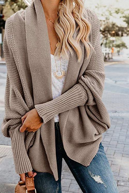 Batwing Sleeves Sweater Cardigans