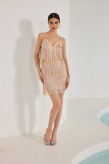 Georgia Tassel Sequin Mini Dress