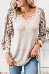 Waffle Patchwork Casual T-Shirt