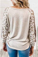 Waffle Patchwork Casual T-Shirt