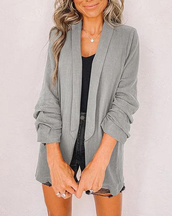 Fashion Lapel Cardigan Blazer Suit