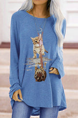 Round Neck Animal Print T-Shirt