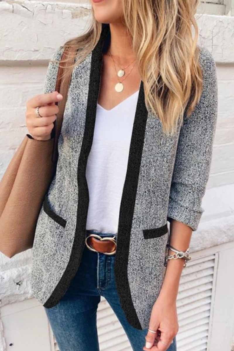 Casual Slim Suit Jacket Tops(4 Colors)