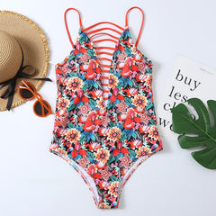 Sexy One-Piece Printed Swimsuit