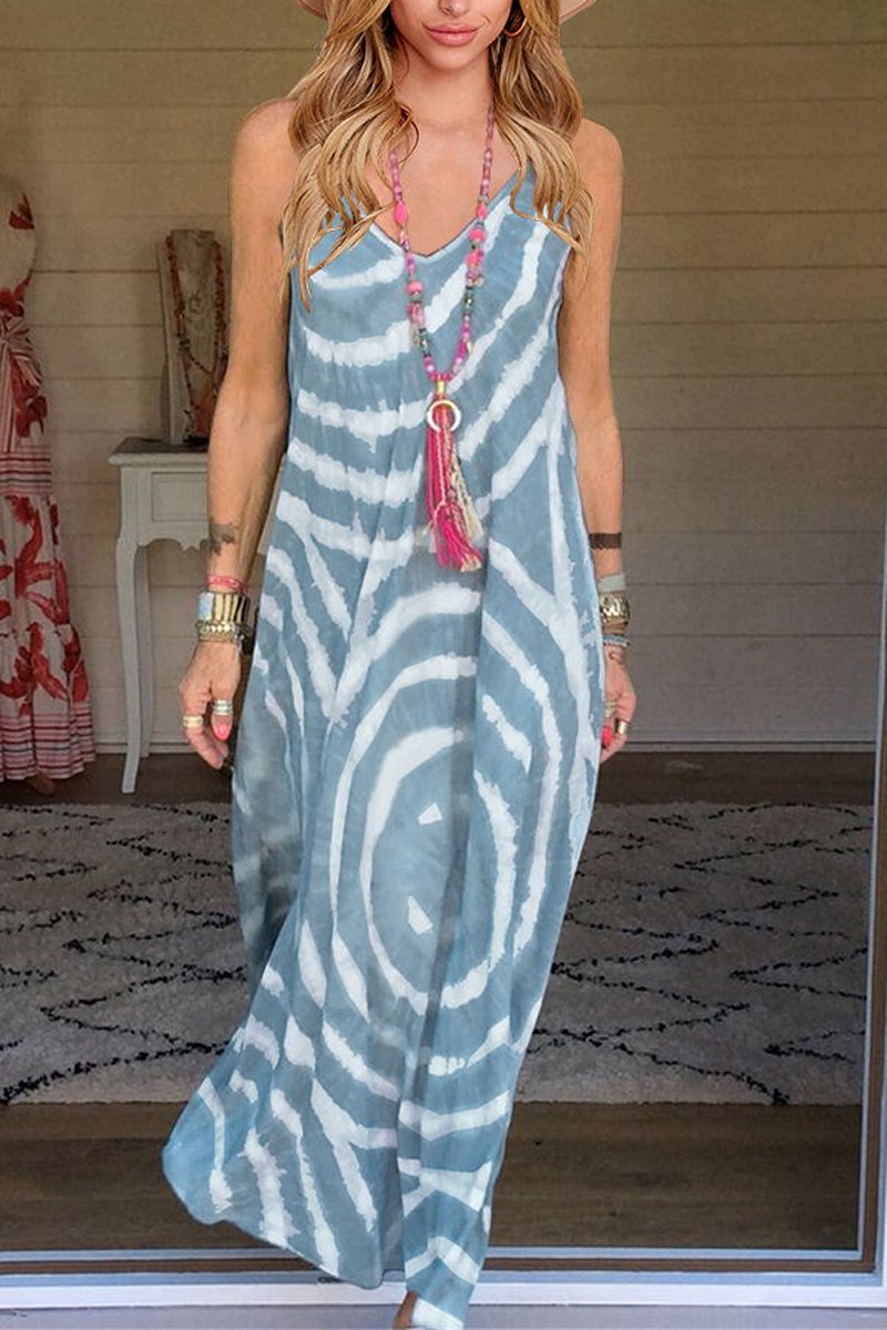 Bohemian V-Neck Sleeveless Dress