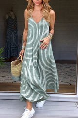 Bohemian V-Neck Sleeveless Dress