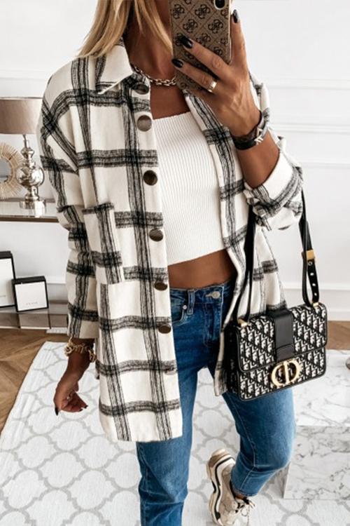 Classic Button Down Boyfriend Plaid Shirts