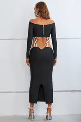 Garta Embellished Elegance Maxi Bandage Dress