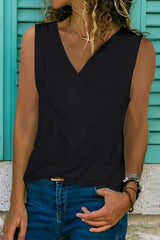 Basic V-Neck Sleeveless T-shirt