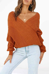 Sexy V-neck Off-shoulder Sweater Casual Sweater