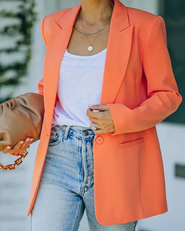 Candy Color Leisure Suit Blazer