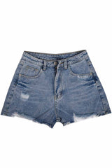 Casual Bibbed Jeans Shorts