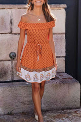 Bohemian Short Sleeve Dress(3 colors)