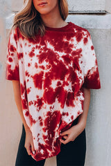 Tie Dye Print Casual Short Sleeve T-Shirt