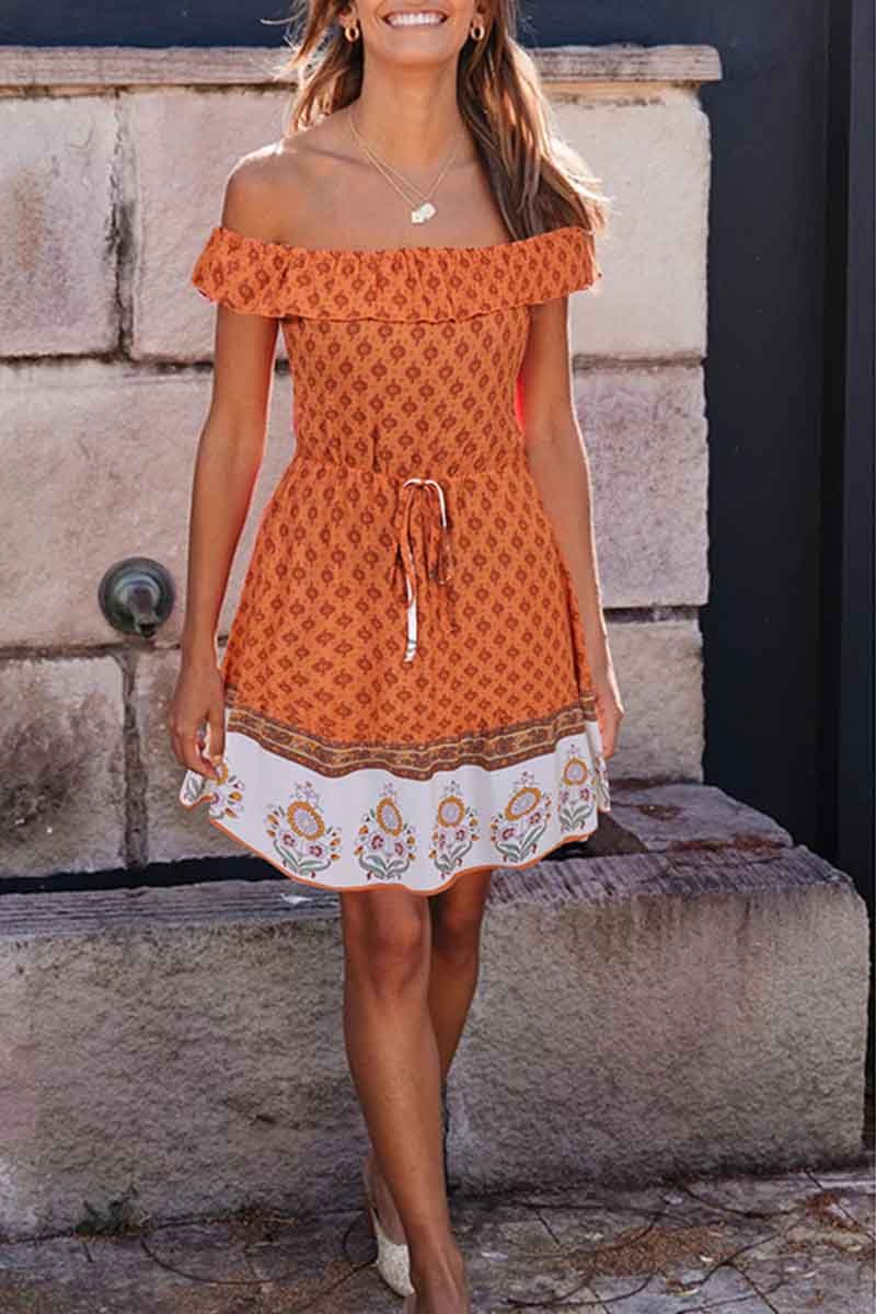 Bohemian Short Sleeve Dress(3 Colors)