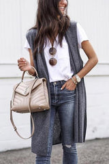 Fashion Long Vest Cardigan