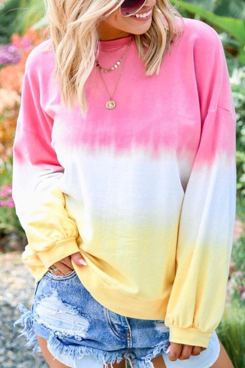 Tie-dye Fashion Color Top(3 Colors)