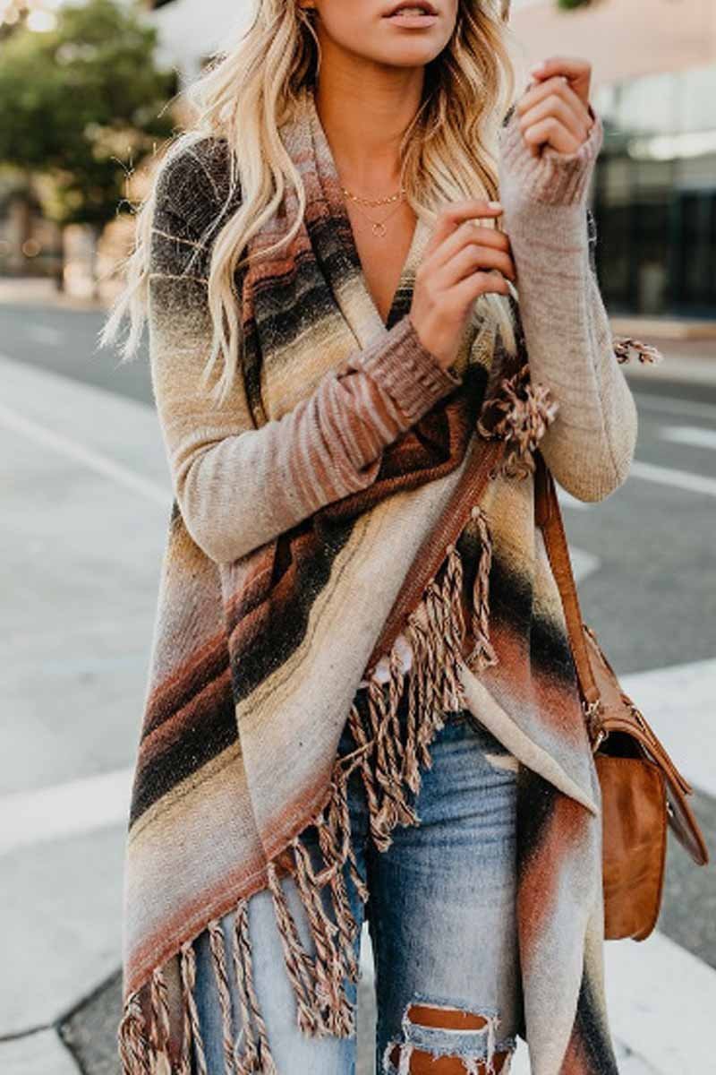 Tassel Cardigan Sweater Tops