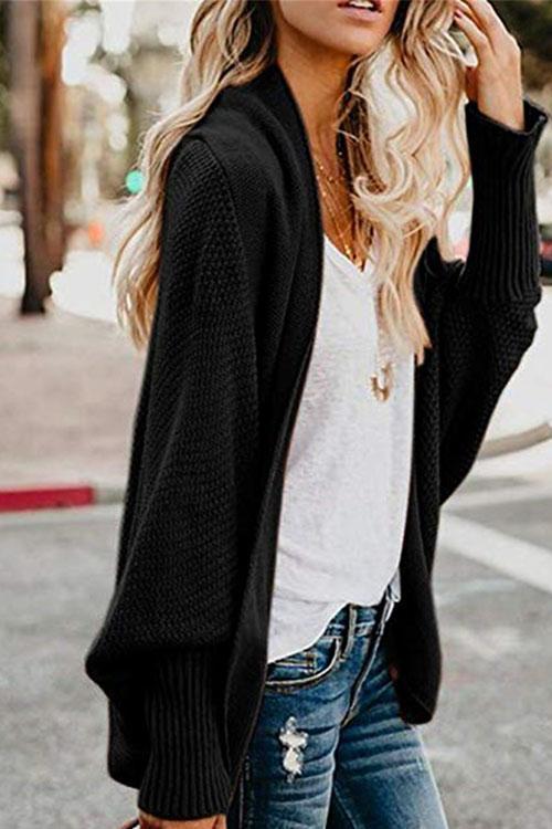 Batwing Sleeves Sweater Cardigans