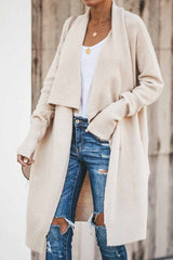 Pure Color Casual Loose Coat