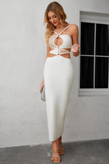 Skylynn Sexy Cutouts White Bandage Dress