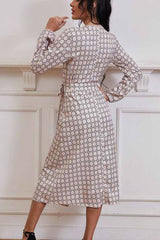 Printed Long Sleeve Dress
