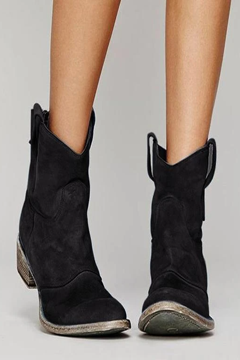 Wild Flat Heel Short Boots