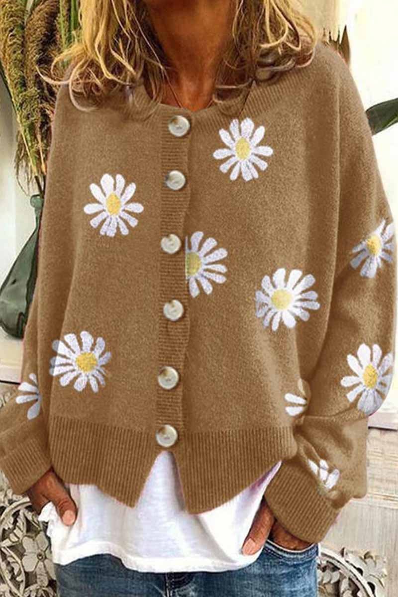 Casual Loose Daisy Cardigan