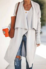 Fashion Classic Pure Color Casual Loose Coat