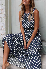 Polka Dot Round Neck Dress (5 Colors)