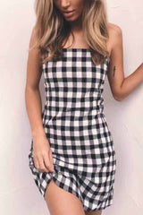 Sexy Backless Bow Mini Dress