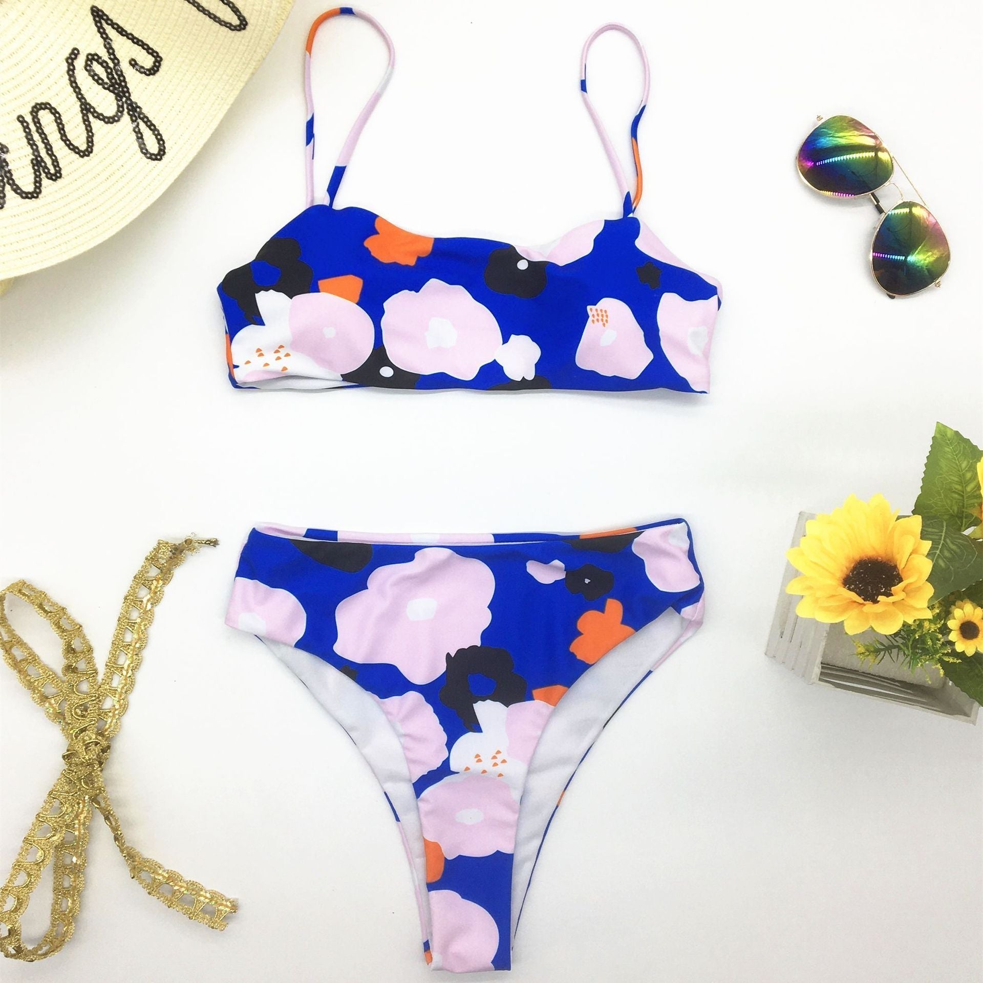 Printed High-waist Bikini Swimwear