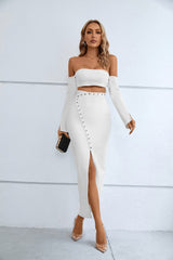 Samaria Off Shoulder Bandage Dress