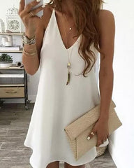 Chiffon V Neck Camisole Dress