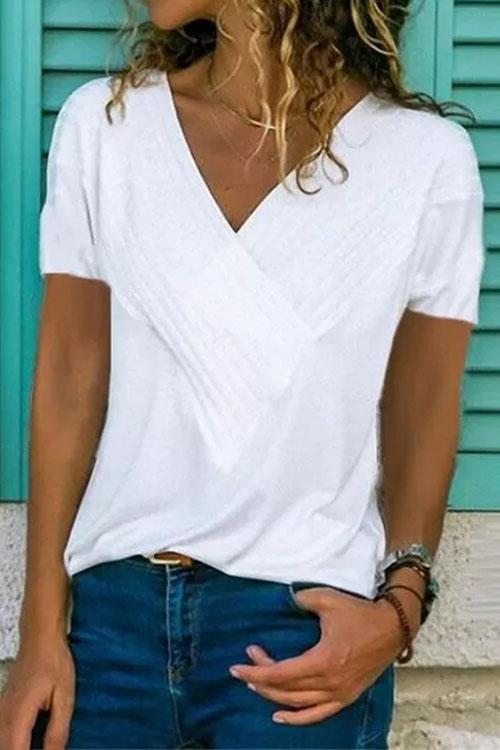 Classic V-Neck Short Sleeve T-shirt