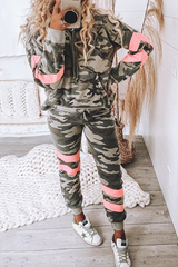 Camouflage Hooded Two Piece Sets