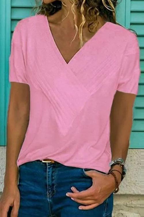 Classic V-Neck Short Sleeve T-shirt