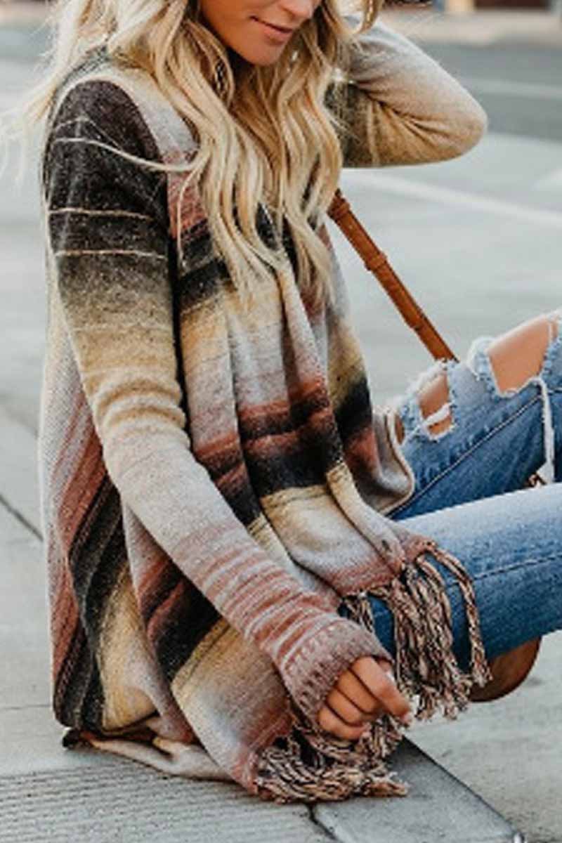 Tassel Cardigan Sweater Tops