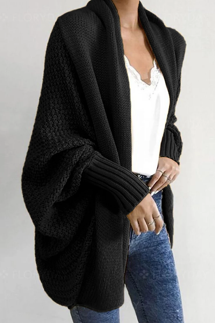 Batwing Sleeve Sweater Cardigan (4 Colors)