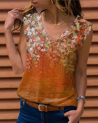 Colorful Oils Sleeveless Tank Top