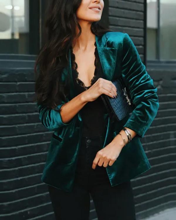 Velvet Blazer Suit Jacket