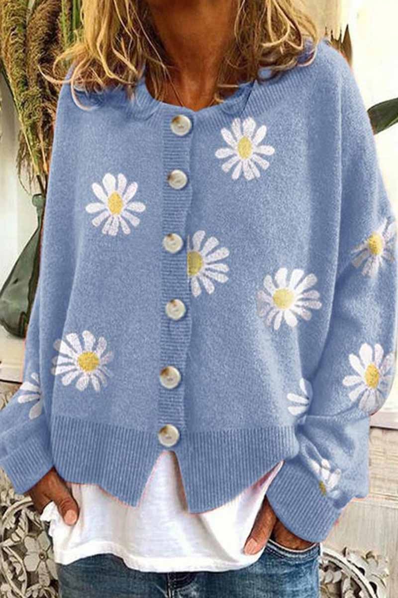 Casual Loose Daisy Cardigan