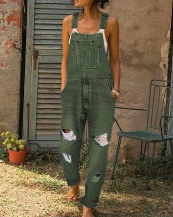 Bib Overalls Denim Jumpsuit