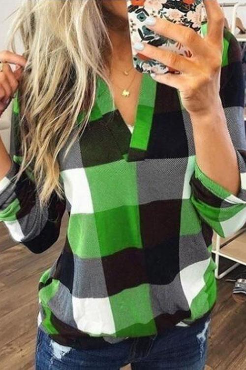 Scotland Plaid Top Shirt